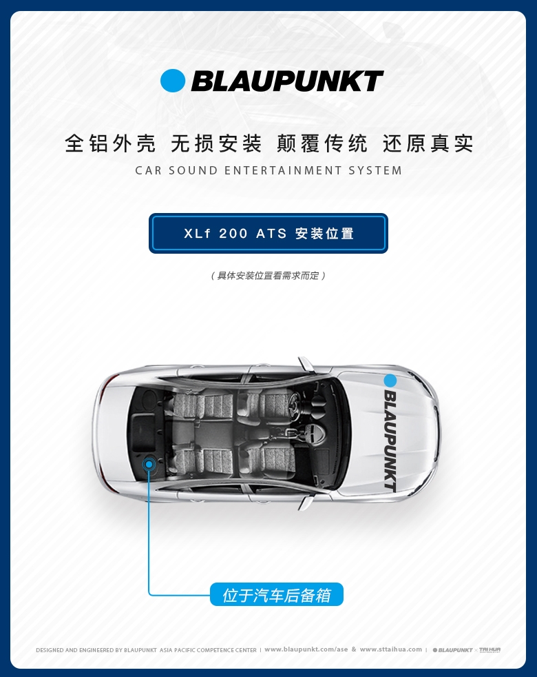 德國（藍(lán)寶BLAUPUNKT）特斯拉model3專用低音炮 XLf 200 ATS